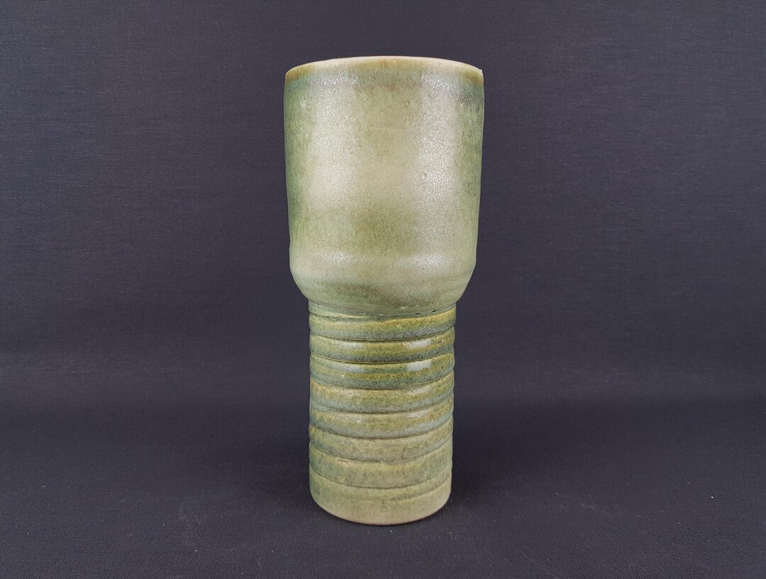 ヴィンテージ LORE KERAMIEK BEESEL グリーン スタジオ 花瓶 アート