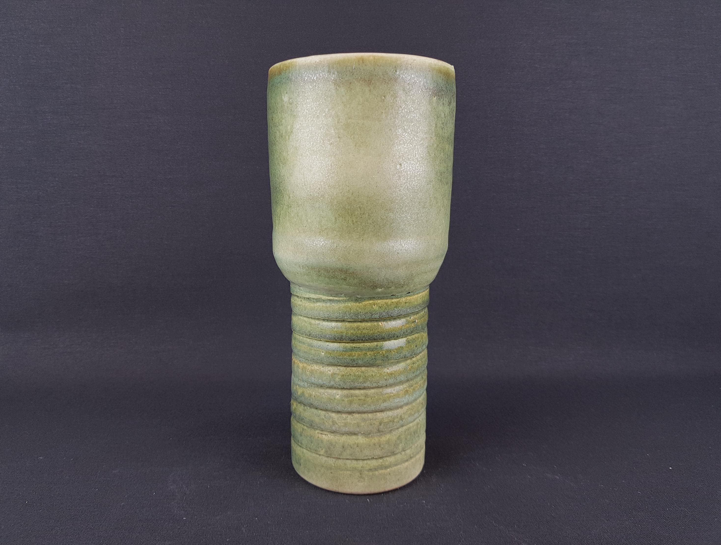 ヴィンテージ LORE KERAMIEK BEESEL グリーン スタジオ 花瓶 アート