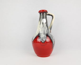 Vintage BAY KERAMIK Yellow Vase 97 20 West German Pottery
