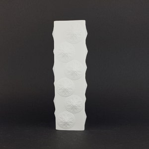 Vintage SCHERZER PORZELLAN Vase 499-01 with Daisy Flower Decor West German Pottery Bavaria 60s 70s