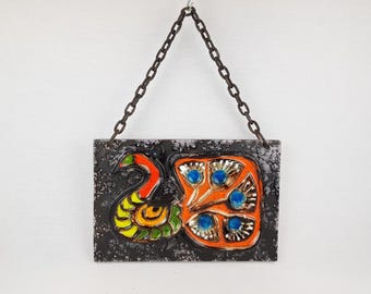Carstens Luxus WALL PLATE VINTAGE 独製 Vintage CARSTENS LUXUS Serie Wall Plate With Peacock Decor