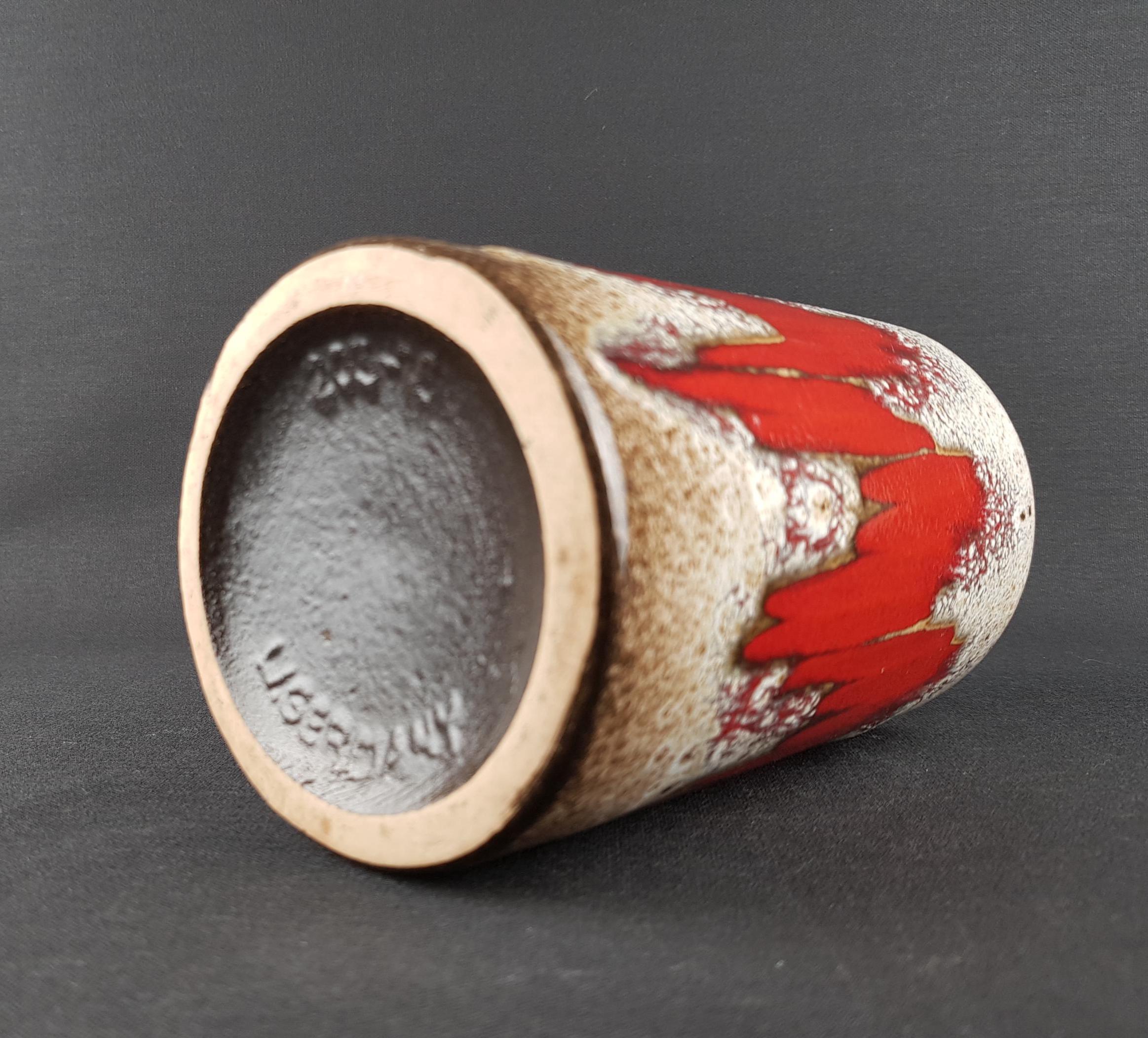 Vintage SCHEURICH KERAMIK Fat Lava Vase With Lora Decor 203-18