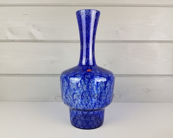 コバルトブルー ガラス花瓶 昭和 レトロ ガラス 花瓶 フラワーベース コバルトブルー ピンク