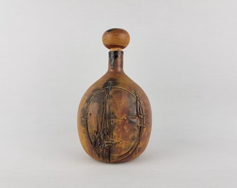Vintage LUISE DUNCKER STUDI0 KERAMIK Brown Karaf West German Studio Art Pottery