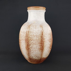 Vintage CARSTENS TONNIESHOF KERAMIK Large Beige Vase 7831-40 West German Pottery 1960s