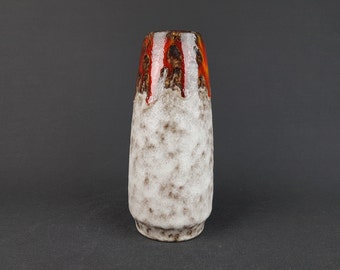 Vintage JASBA KERAMIK White Fat Lava Planter Flower Cache