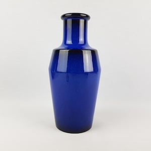 Vase vintage STEULER KERAMIK bleu 135-25 poterie ouest-allemande des années 1960