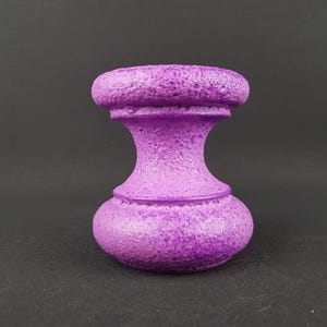 Bougeoir vintage STEULER KERAMIK violet 300/10 attribué par Cari Zalloni poterie ouest-allemande des années 1969