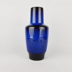 Vase vintage STEULER KERAMIK bleu 157-25 poterie ouest-allemande des années 1960