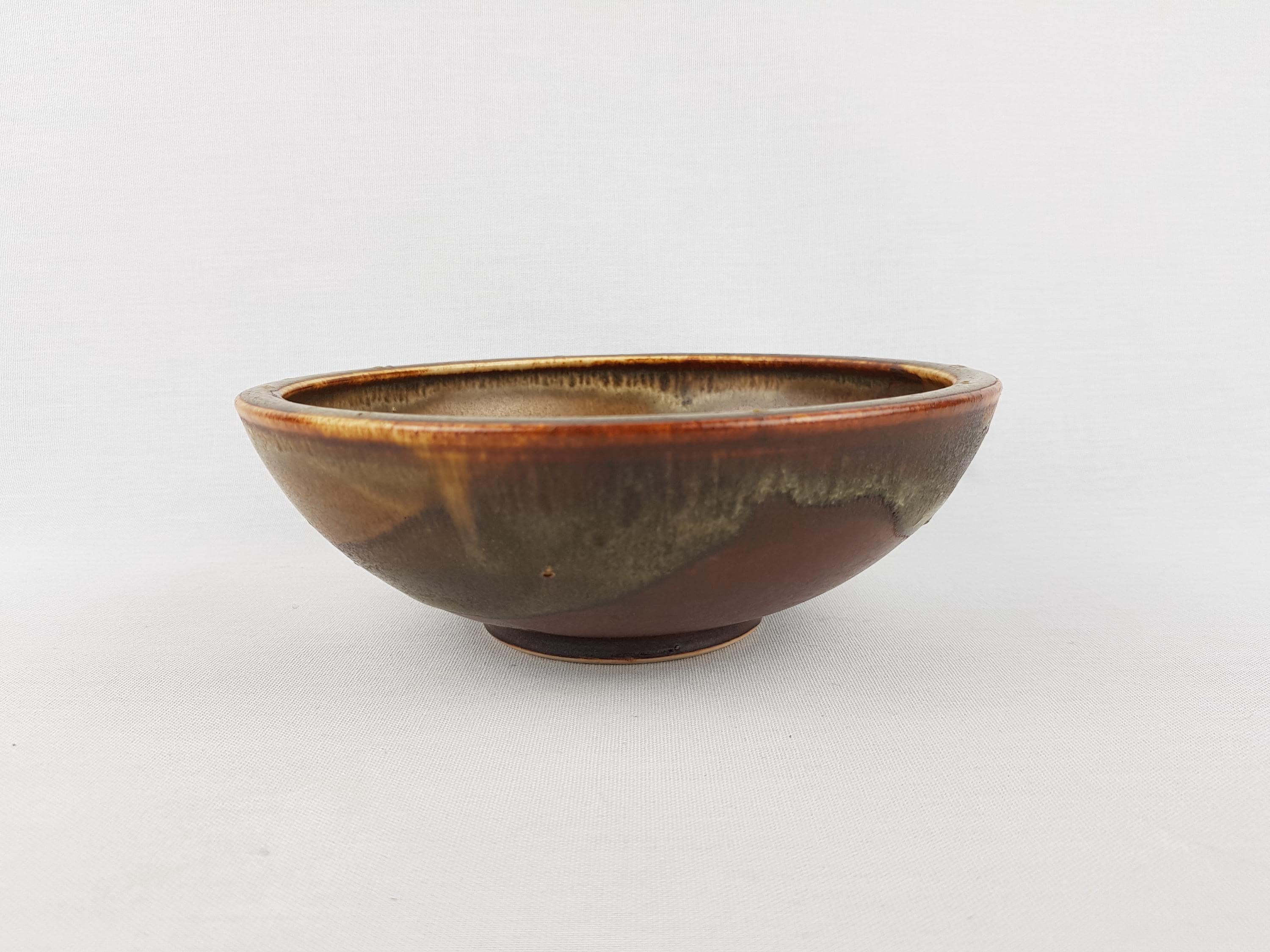 Vintage STUDIO ART POTTERY Brown Ceramic Bowl By Elsbe Junge Heesch Dithmarscher Handwerkskunst from West Germany 1970s