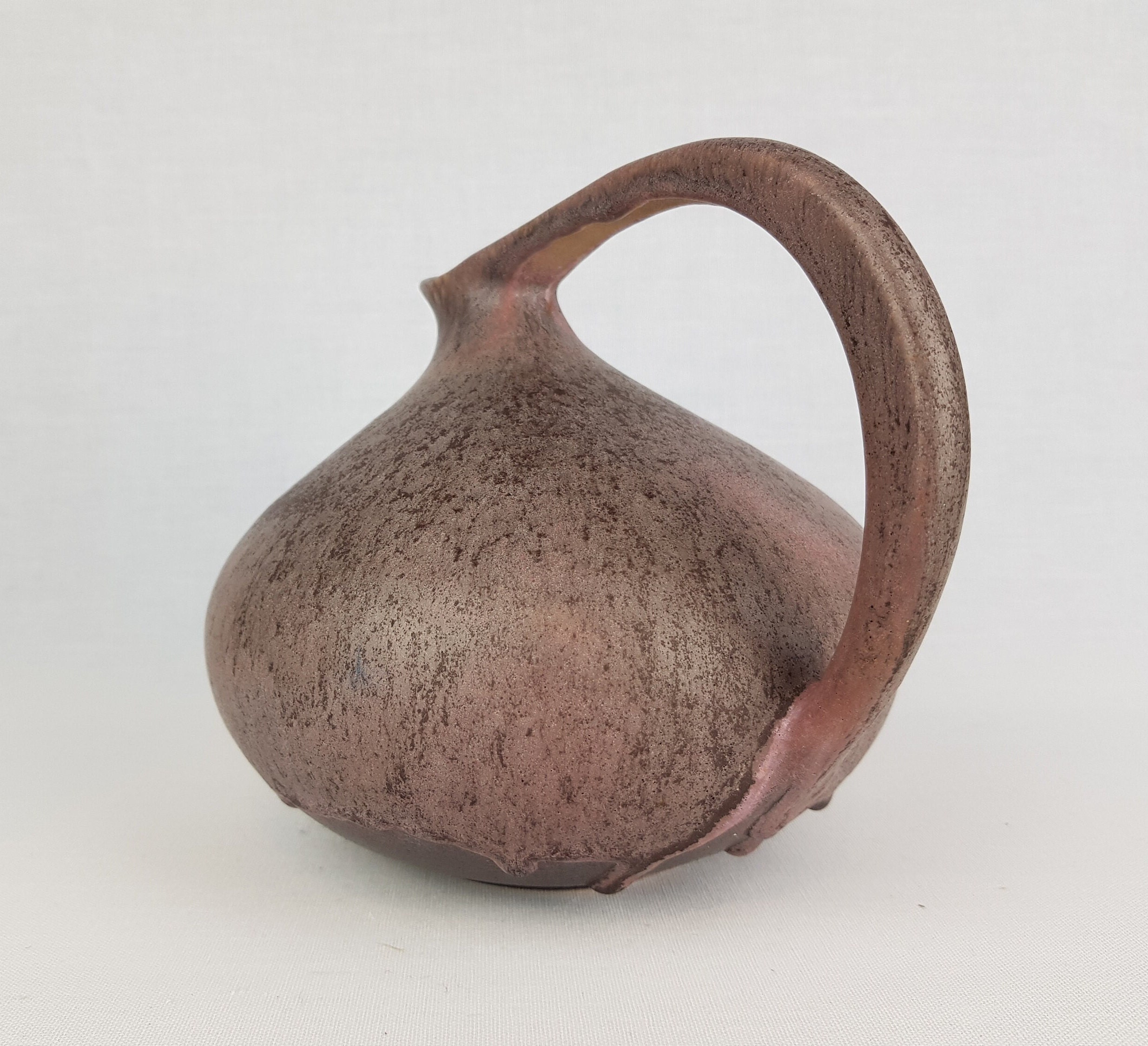 Vintage RUSCHA KERAMIK Iconic Brown Pink 313 Fat Lava Vase Vintage RUSCHA KERAMIK Iconic Brown Pink 313 Fat Lava Vase