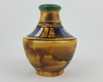 Vintage CERAMANO Vase with Meander decor, West German Pottery