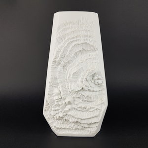Vintage AK KAISER Op Art Vase with Fossil decor by Martin Freyer 276/1 from West Germany