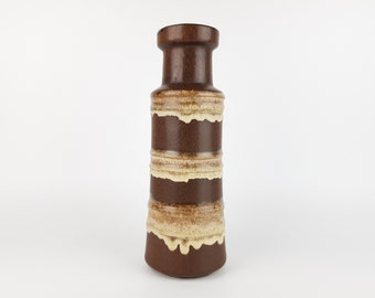 ヴィンテージ SCHEURICH KERAMIK ブラウンファット溶岩花瓶 205 32 西