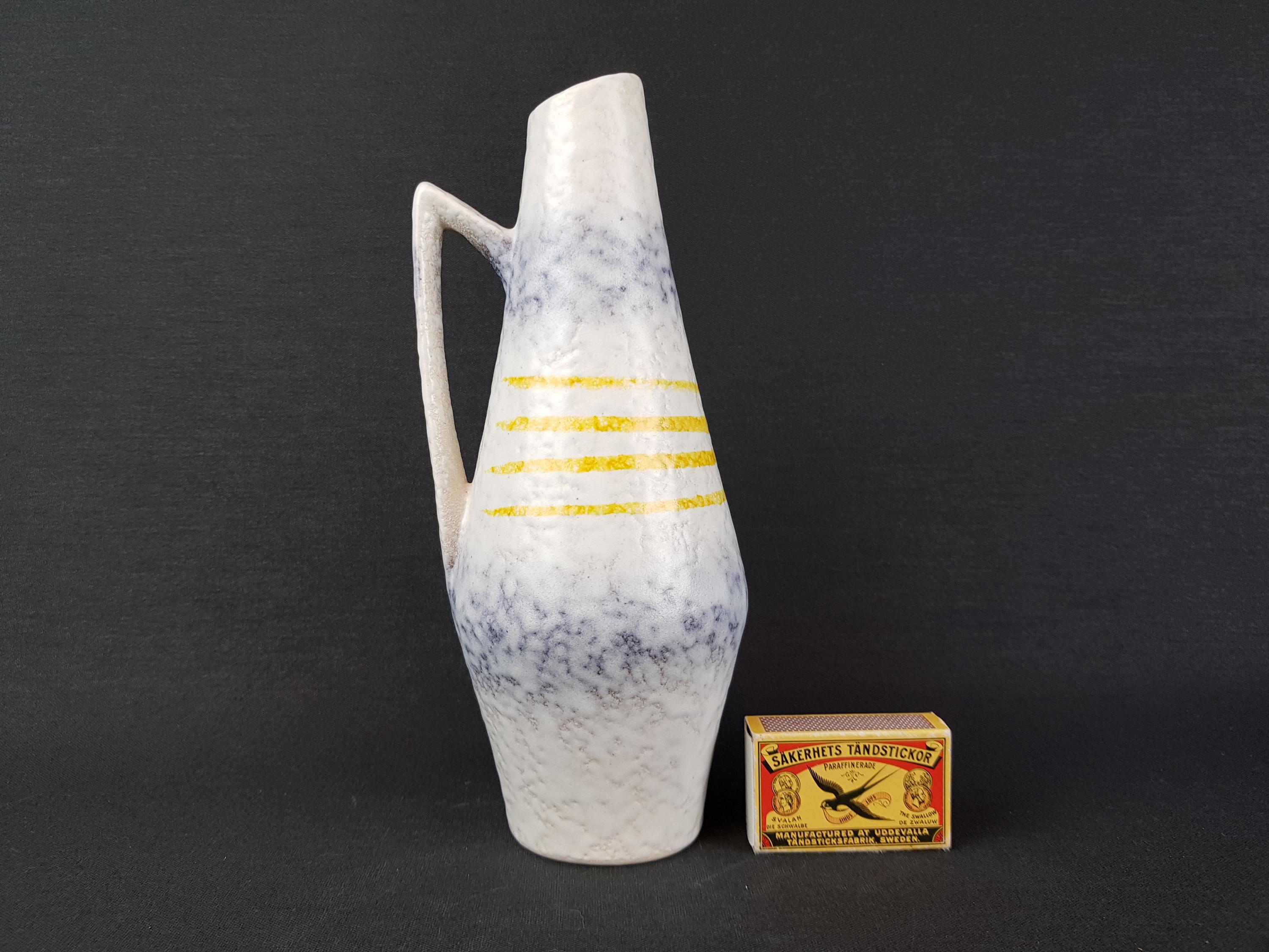 ヴィンテージ SCHEURICH KERAMIK 取っ手付き白花瓶 271/22 西ドイツ