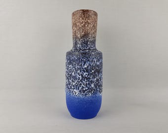 西ドイツ製 ヴィンテージ 花瓶 Steuler 141-25 Fat Lava Vintage Steuler Fat Lava Vase – Model 141/15 – West Germany – Blue