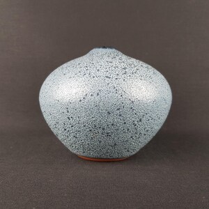 Vintage GRAMANN ROMHILD Topferei Speckled BlueVase East German Studio Art Pottery 1960s