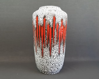 本日迄！西ドイツ製　ビンテージ大皿　Scheurich LORAファットラバ fat lava scheurich 18cm ビンテージ花瓶ファットラバ