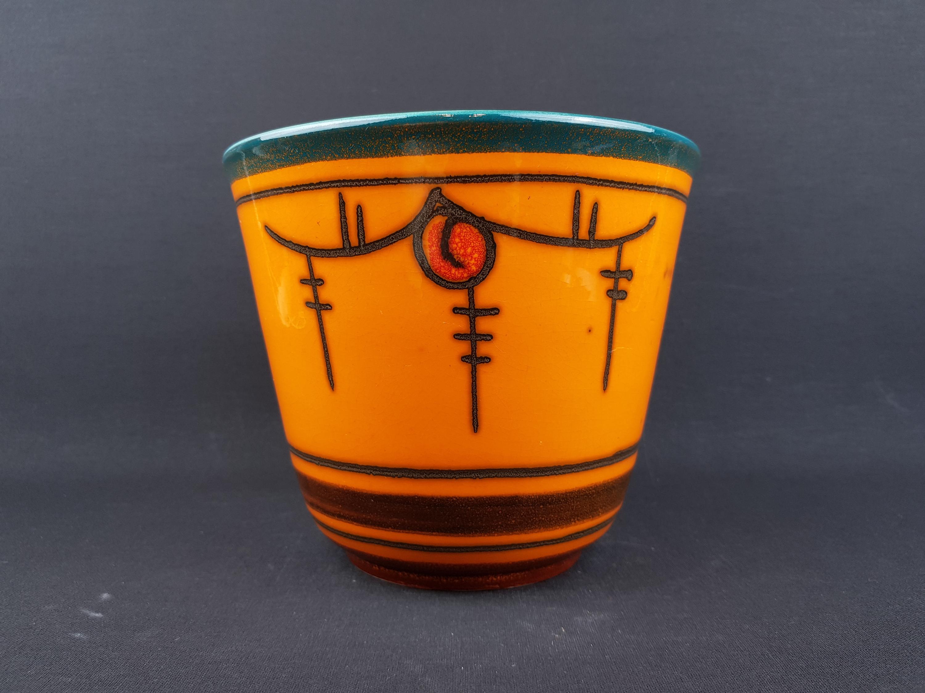 ビンテージgouda pottery Holland Rumba Flora 皿 Flora Rumba Vase Gouda | €200 | Whoppah