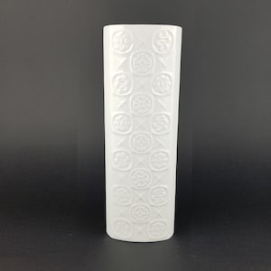 Vintage AK KAISER Porzellan 3D Relief Porcelain Vase West German Pottery 1970s