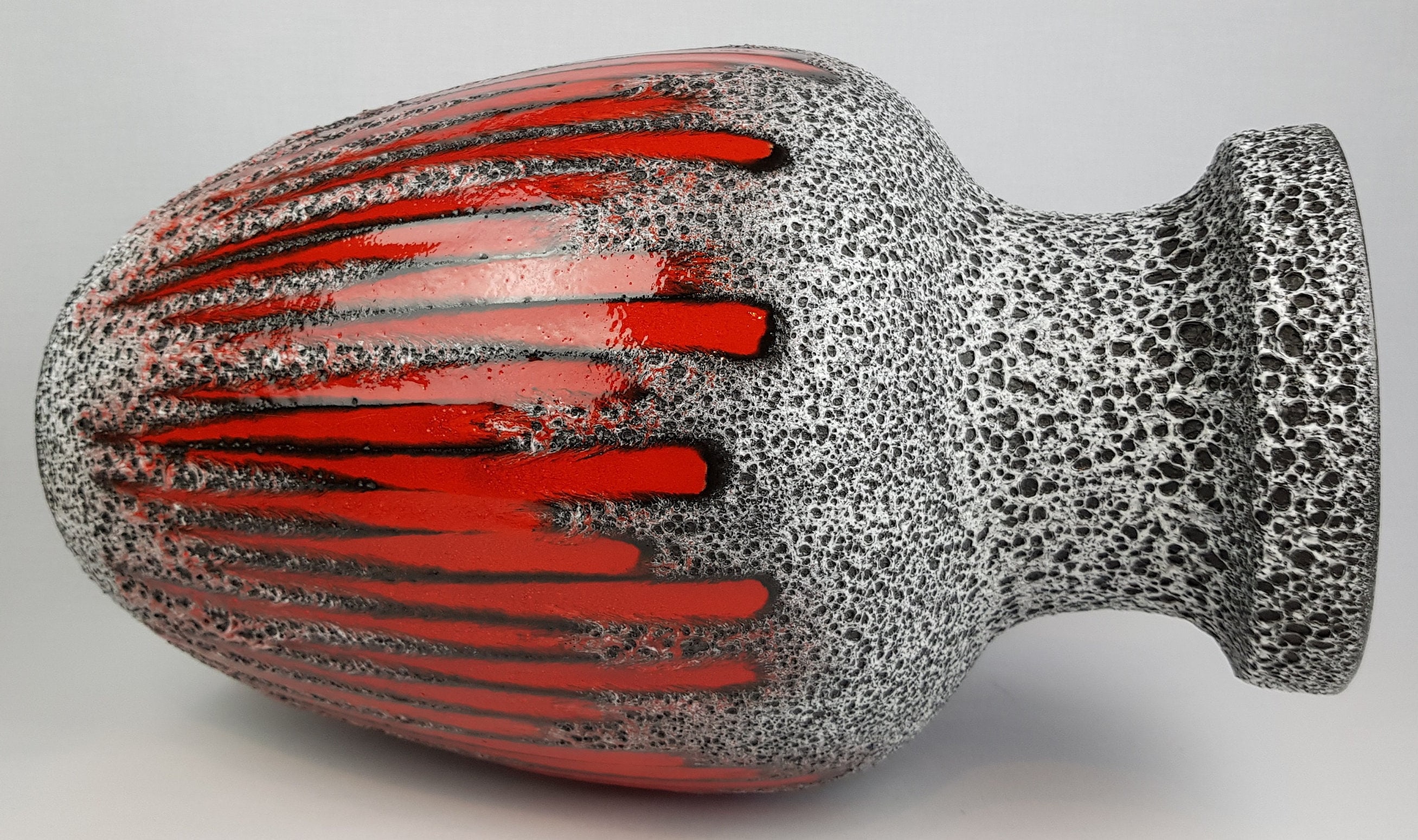 XXL Vintage SCHEURICH KERAMIK Fat Lava Floor Vase With Lora Decor