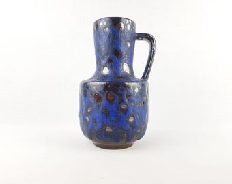 Vintage Steuler Fat Lava Vase: West Germany Pottery Jug 308-20
