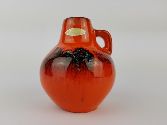 【ヴィンテージ1970's】ドイツ製EUROPA オレンジ 陶器製スクエア時計 ヴィンテージ1970's】ドイツ製EUROPA オレンジ 陶器製スクエア