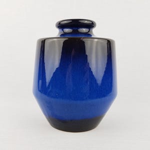 Vase vintage STEULER KERAMIK bleu noir 133-15 poterie ouest-allemande des années 1960