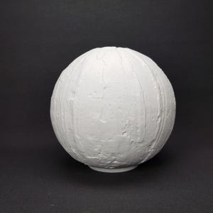 Vintage HUTSCHENREUTHER White Biscuit Porcelain Ball Vase 1960s