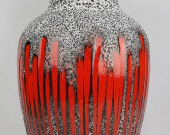XXL Vintage SCHEURICH KERAMIK Fat Lava Floor Vase With Lora Decor