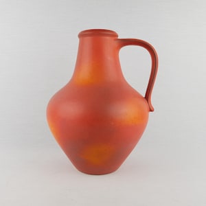 Vintage DUMLER und BREIDEN Keramik Red and Orange Vase 313-25 West German Pottery 1970s