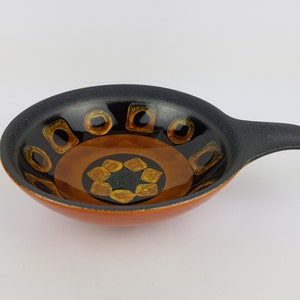 Vintage DÜMLER & BREIDEN Brown Fat Lava Ceramic Bowl 206/18, West German Pottery 1970s