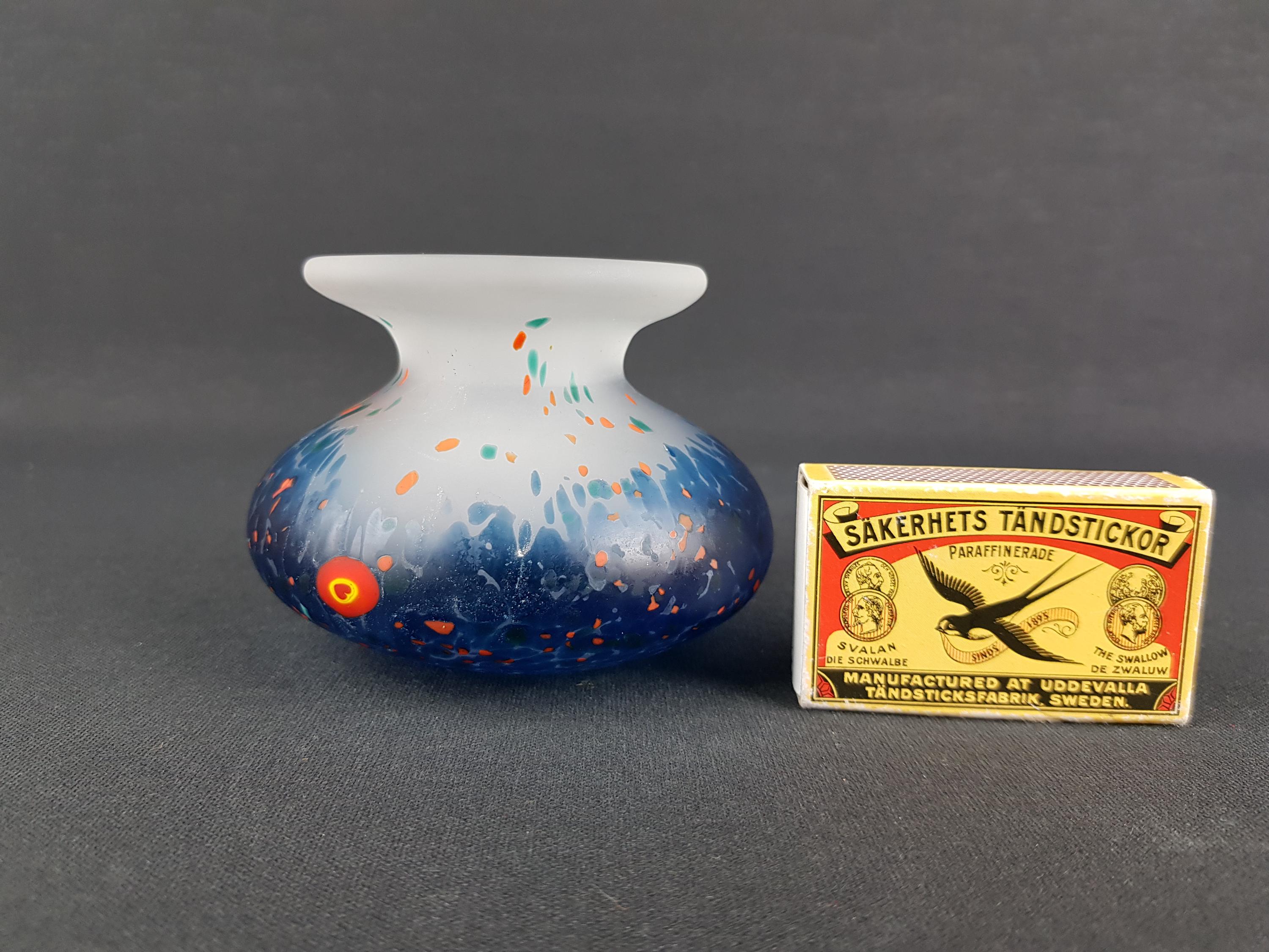 希少【ムラーノ】ガラス 花瓶　ミルフィオリ イタリア製 ヴィンテージ ムラノ ミルフィオリ レッド ヴェネチアン ガラス ITALY MURANO