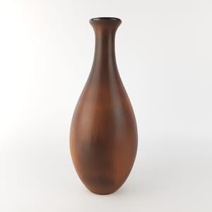 Vintage  CERAMANO Brown Vase with Nubia Decor 562 West German Pottery 1960s