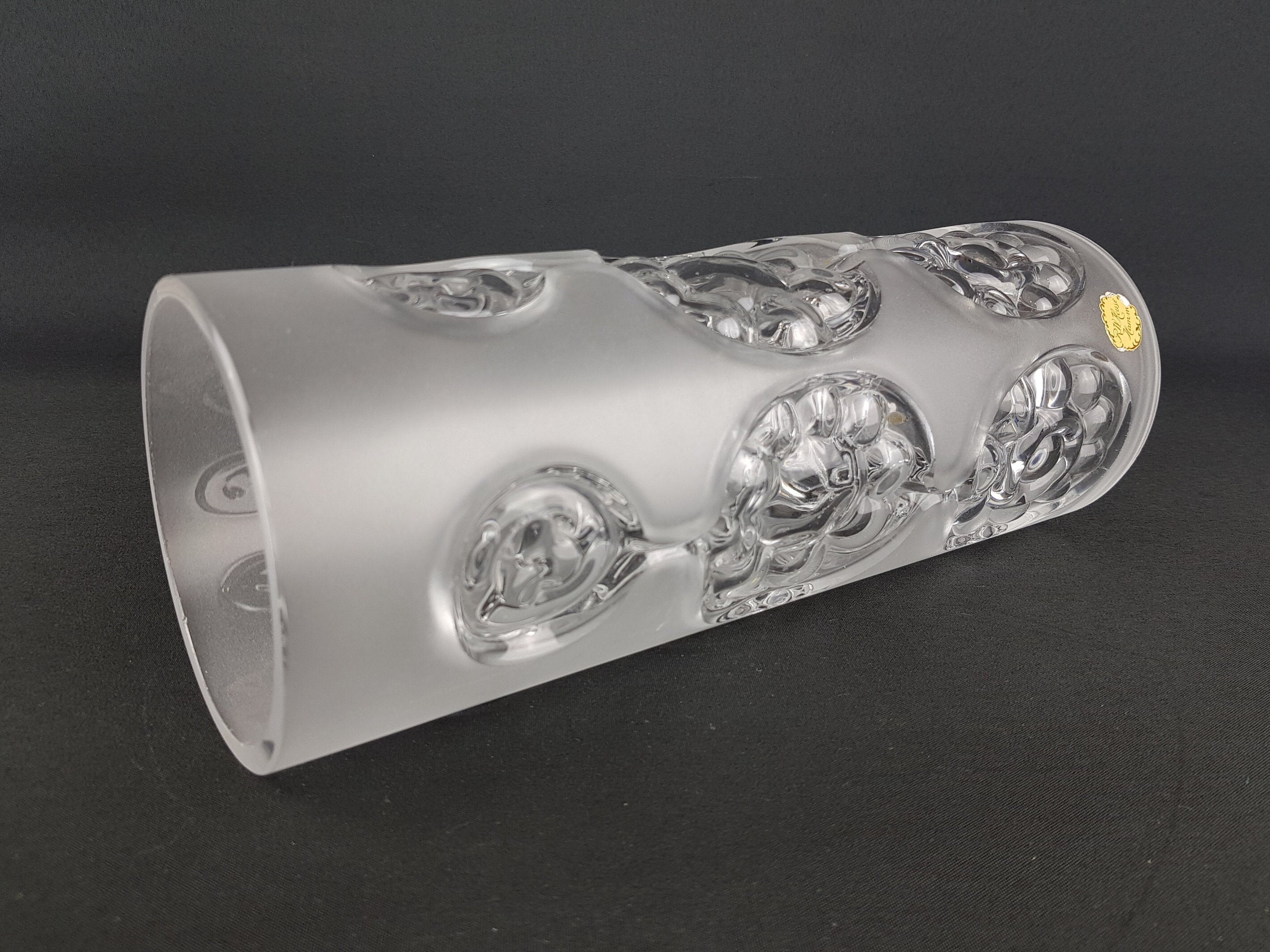 ヴィンテージ シリンダー PEILL UND PUTZLER フロストガラス 花瓶