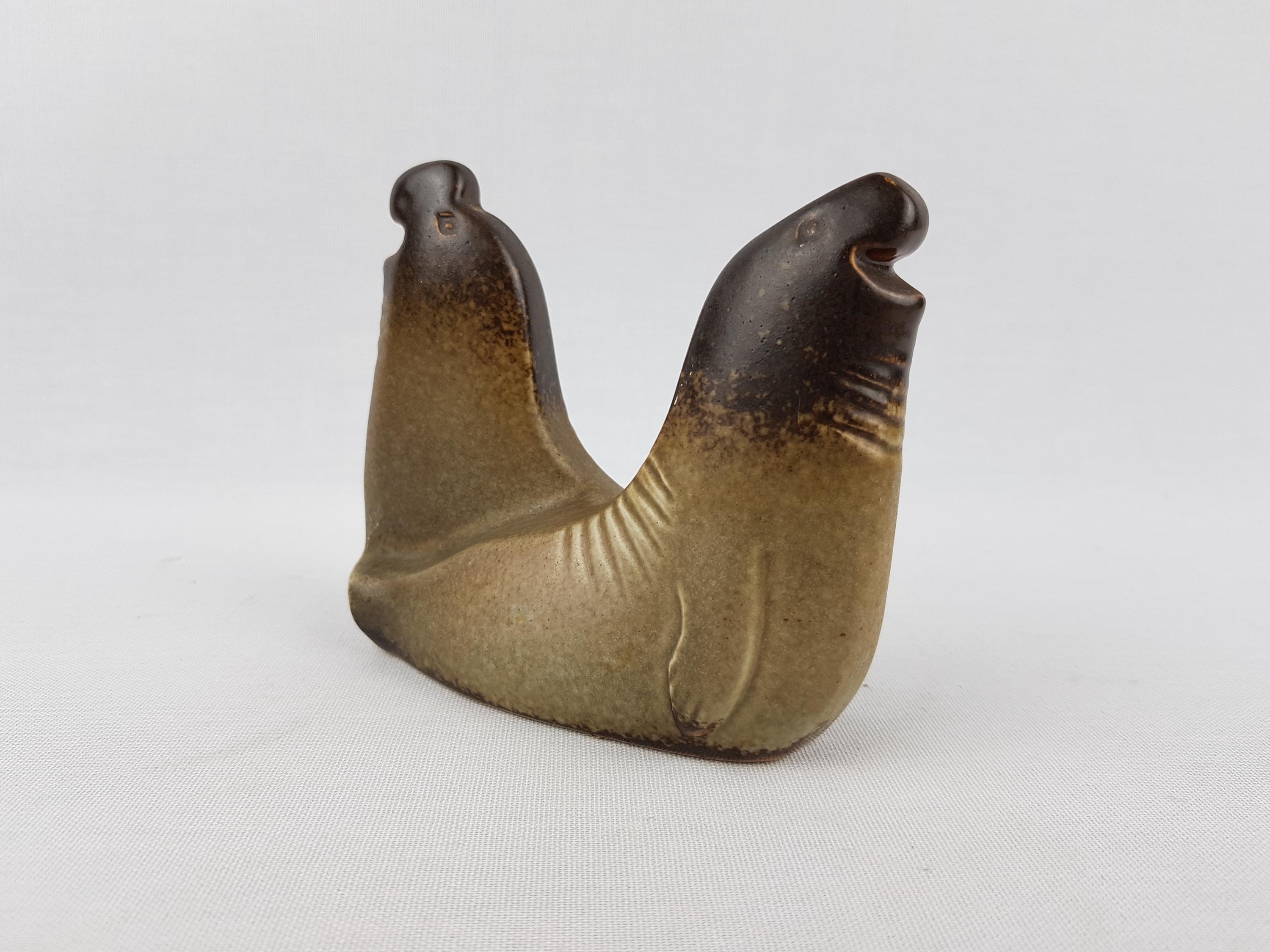 置物 Lisa Larson / Sjolejon / Gustavsberg Vintage SEA LION Sjölejon by Lisa Larson From the Noaks Ark Serie