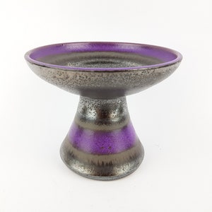 Vintage Danish Purple and Espresso Brown Candle Holder  - Denmark Mid Century Modern 60s/70s