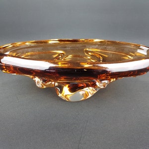 Vintage JAN BERANEK Glass Bowl from Czech Slovakia 1960s