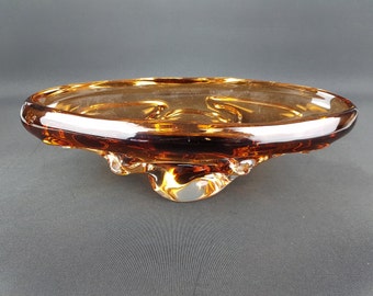Vintage JAN BERANEK Glass Bowl from Czech Slovakia 1960s