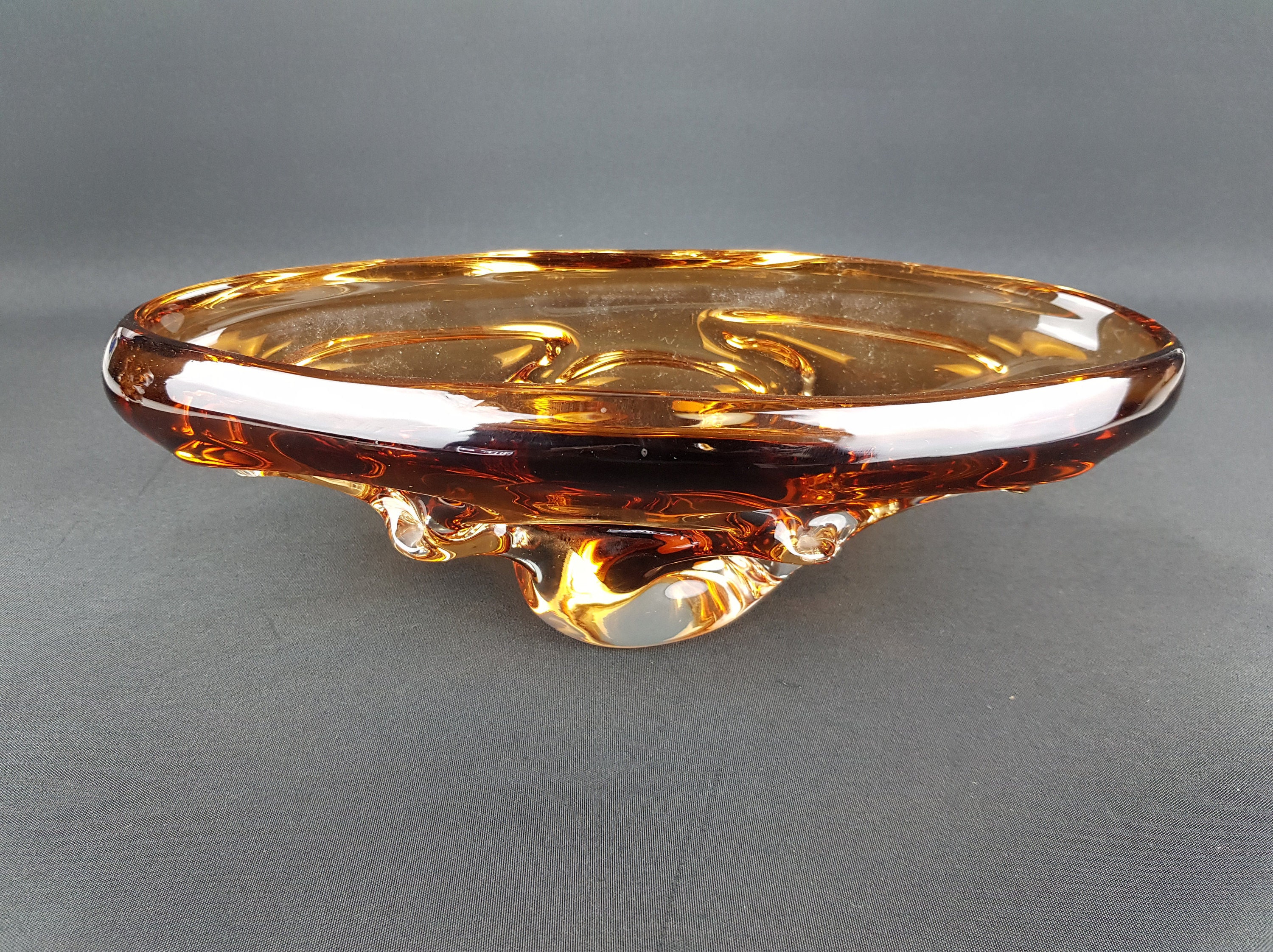 Vintage JAN BERANEK Glass Bowl From Czech Slovakia 1960s - Etsy