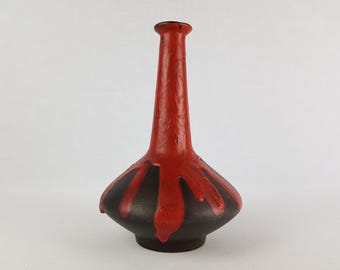 ヴィンテージ CERAMANO レッドセラミック花瓶 121 ペルガモン装飾