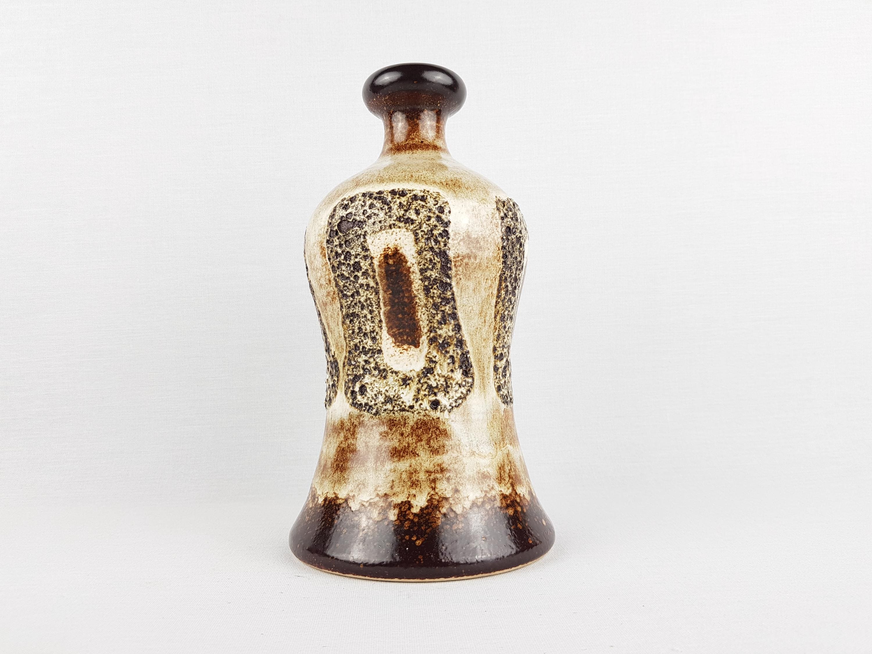 Vintage DUMLER AND BREIDEN Keramik Brown Fat Lava Vase 1055 23