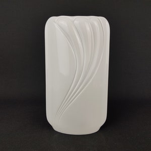 Vintage White Porcelain Vase 1713 24 West German Bavaria 1960s 1970s