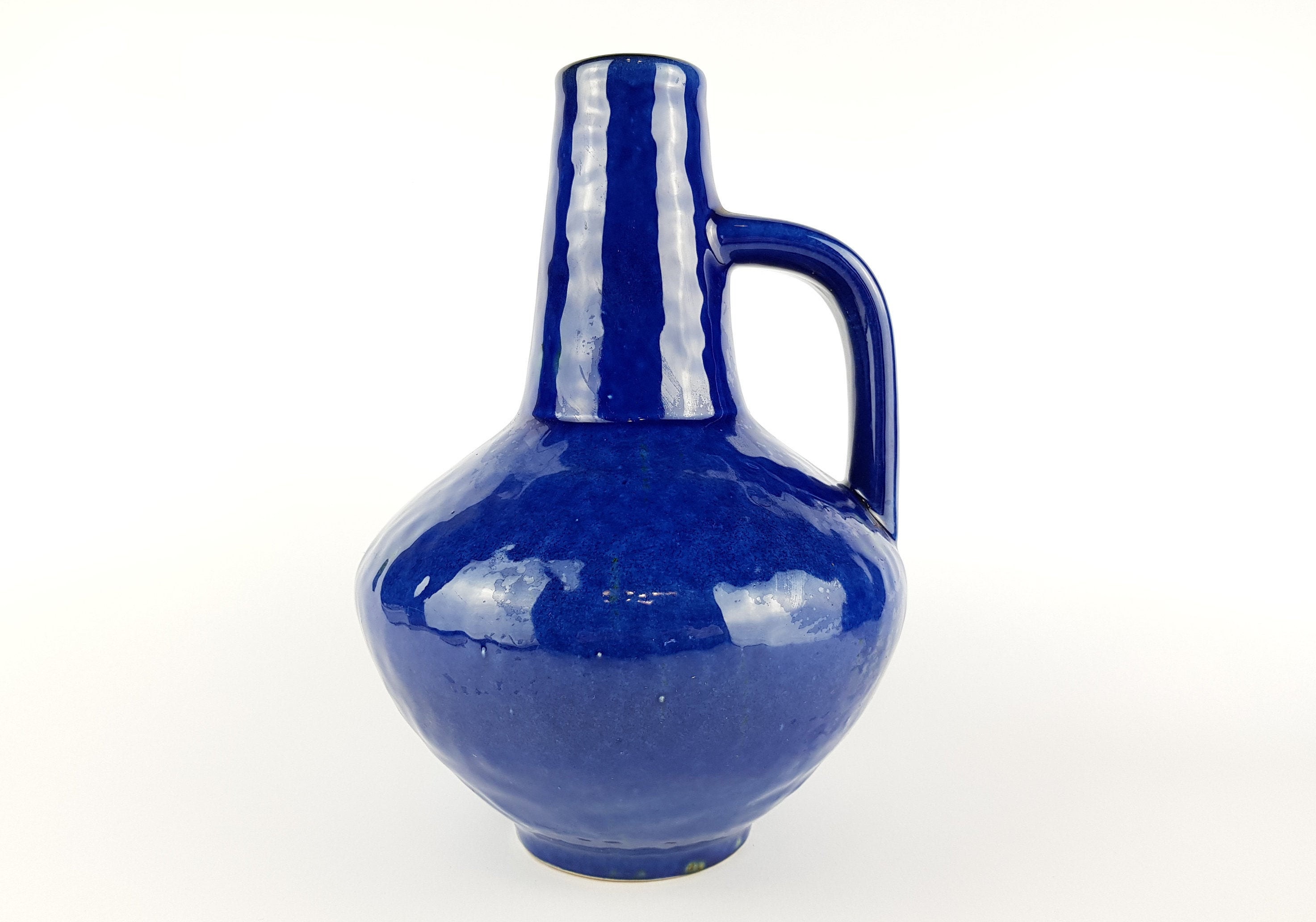 Carstens 花瓶　ドイツ製　アンティーク ヴィンテージ ブルー CARSTENS KERAMIK Fat Lava 花瓶 ゲルダ