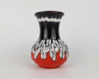 Vintage BAY KERAMIK Yellow Vase 97 20 West German Pottery