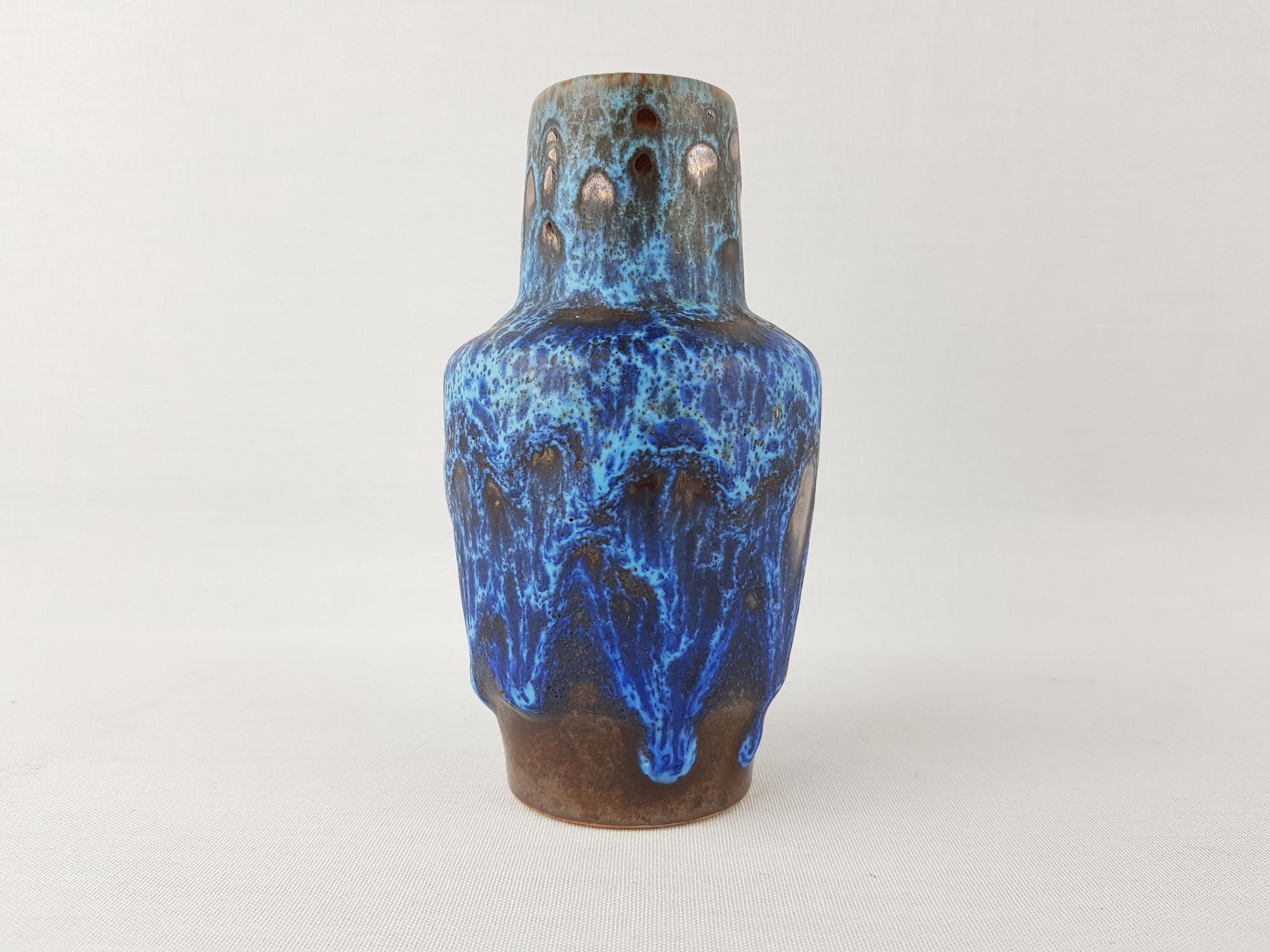 【Fat Lava】Steuler 140/15 フラワーベース Vintage STEULER KERAMIK Blue Fat Lava Vase 157-15 West