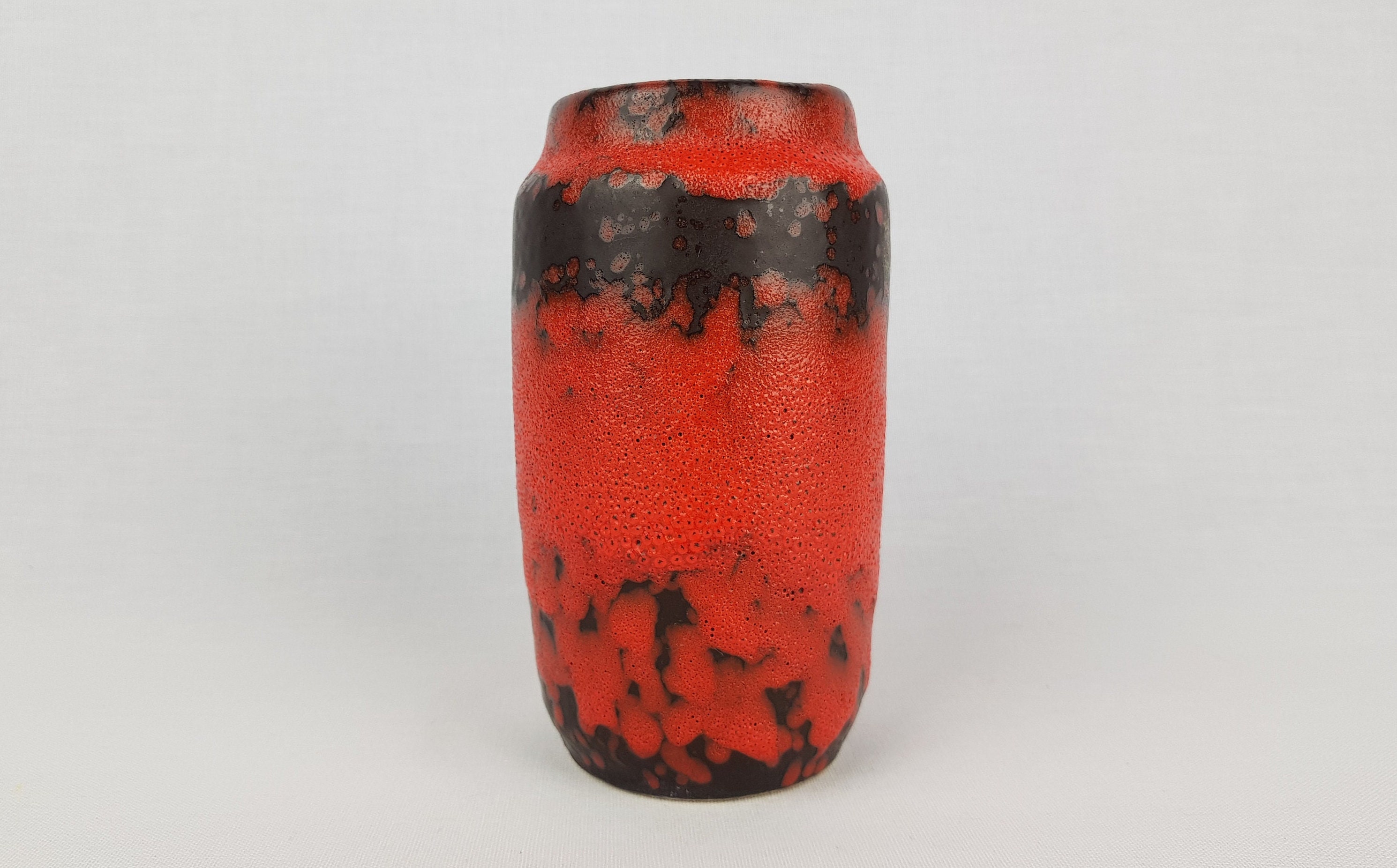 Vintage SCHEURICH KERAMIK Red Fat Lava Vase 231 15 West German