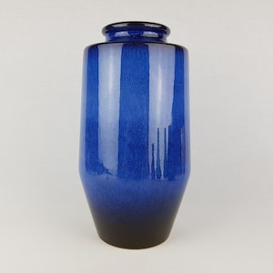 Vase vintage STEULER KERAMIK bleu 136-30, poterie ouest-allemande des années 1960