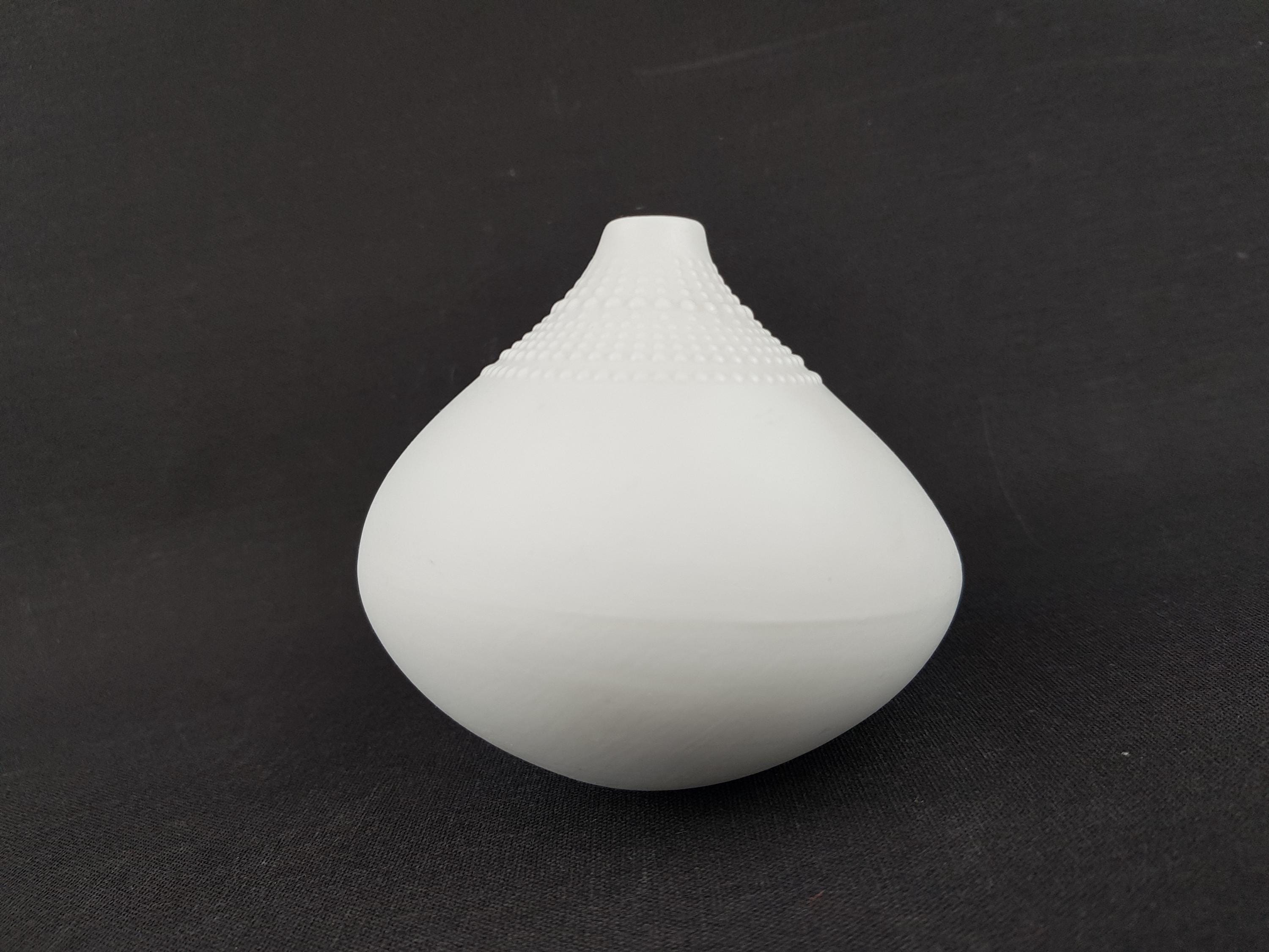 ローゼンタール　タピオヴィルカラ　花瓶　スタジオライン　母の日　プレゼント 希少なローゼンタール スタジオライン 黒磁白ポロ花瓶 タピオ