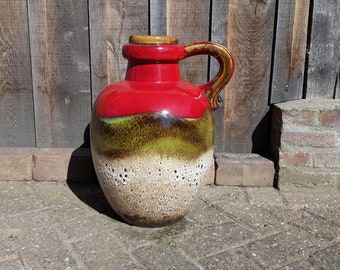 XXL Vintage SCHEURICH KERAMIK  Floor Vase 18.9 inch West German Pottery 1970s